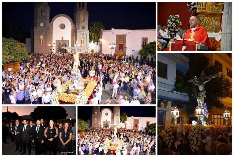 La procesión salió del templo al filo de las 20.24 horas de este sábado  (Foto TA)